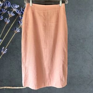 Marisa Christina 100% Linen Pink Long Skirt Size L EUC